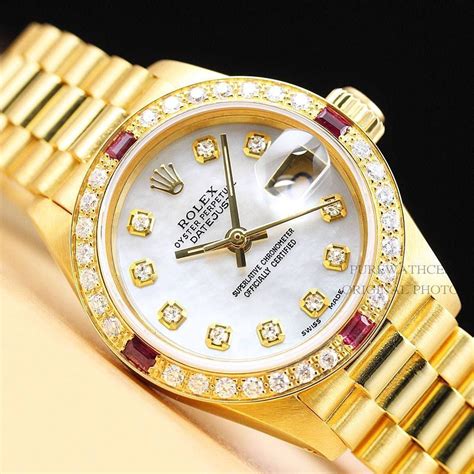 rolex ladies with diamonds|ladies rolex pre owned.